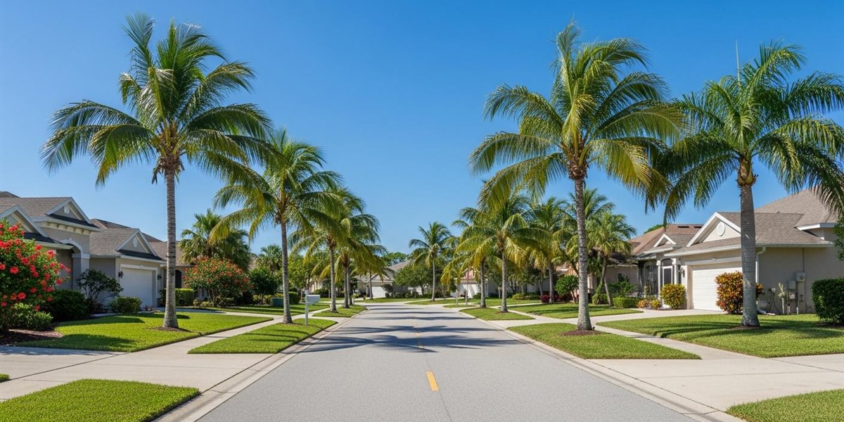 Palm Coast Florida neighborhood road